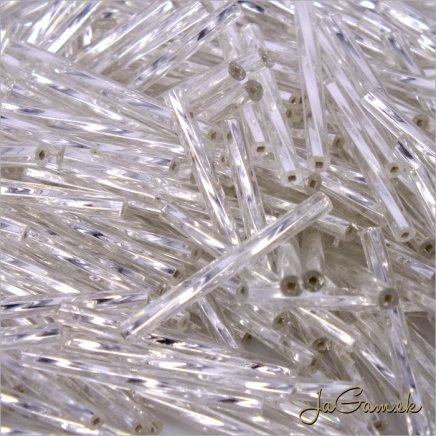 Rokajl Preciosa tyčky 25 mm strieborná 8g(cca 33ks) (15501)